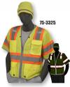 Class 3 High Visibility Yellow Vest, D-ring, High Visibility Piping/edges
